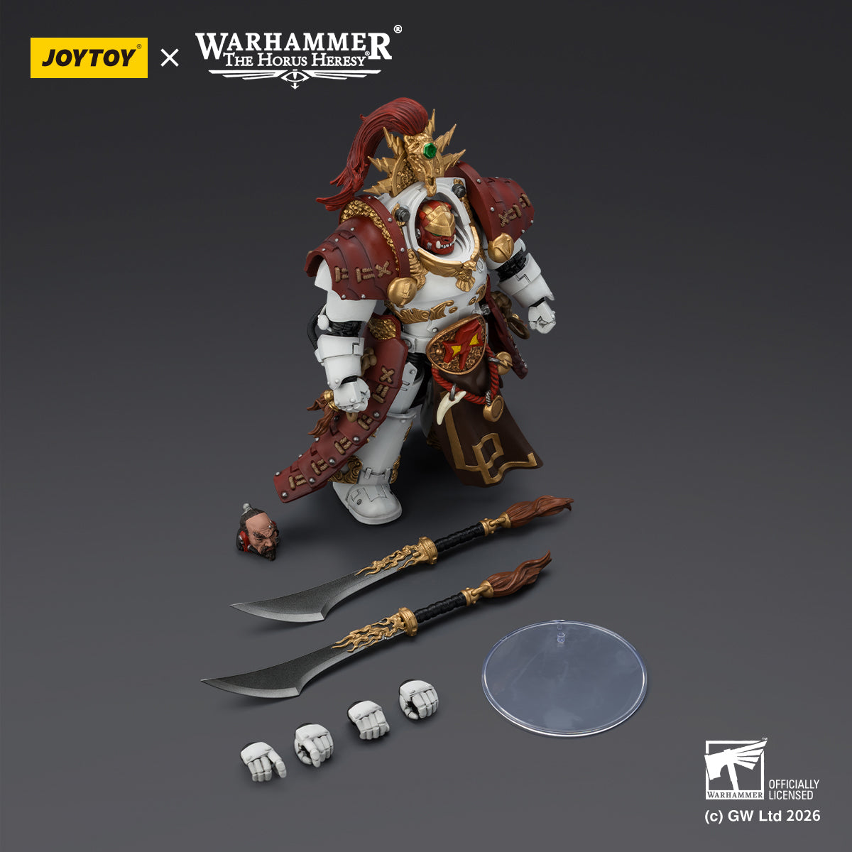 JOYTOY Warhammer  White Scars Qin Xa - Master of the Keshig with paired blades‘theTails of the Dragon'  Collection Model Birthday Gifts