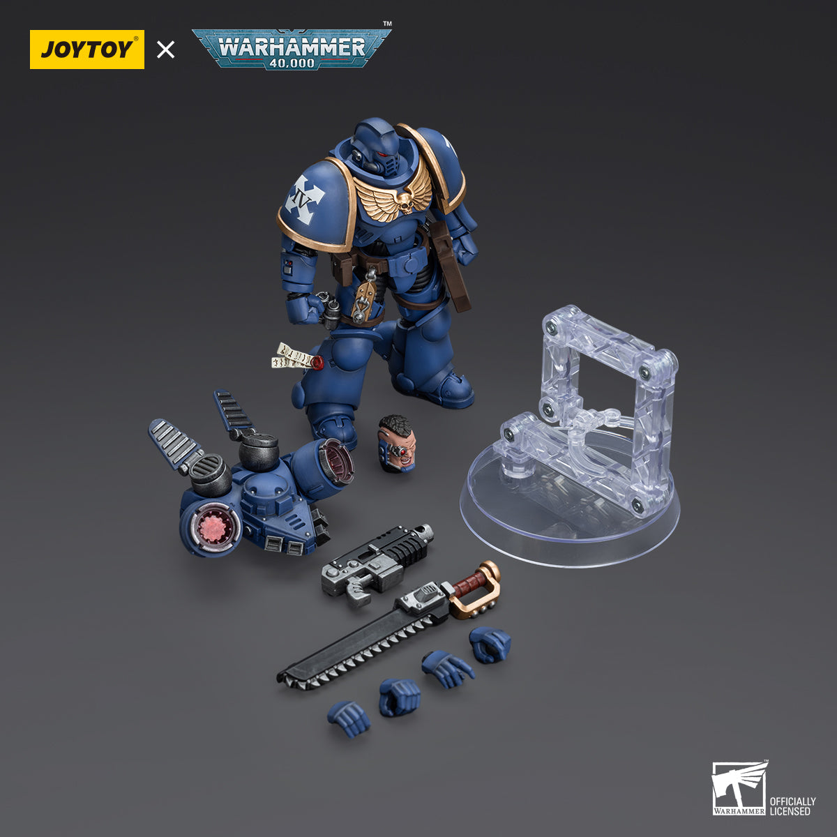JOYTOY Action Figure 1/18 Ultramarines Jump Pack Intercessors Intercessor 2 Model Birthday Gifts