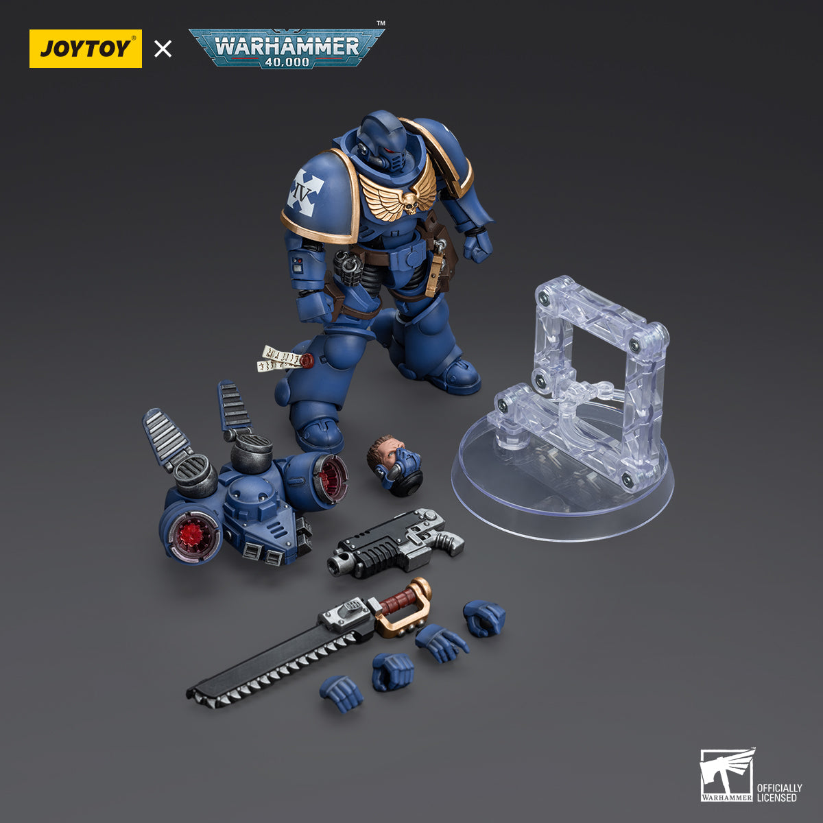 JOYTOY Action Figure 1/18Ultramarines Jump Pack Intercessors Intercessor 1 Model Birthday Gifts
