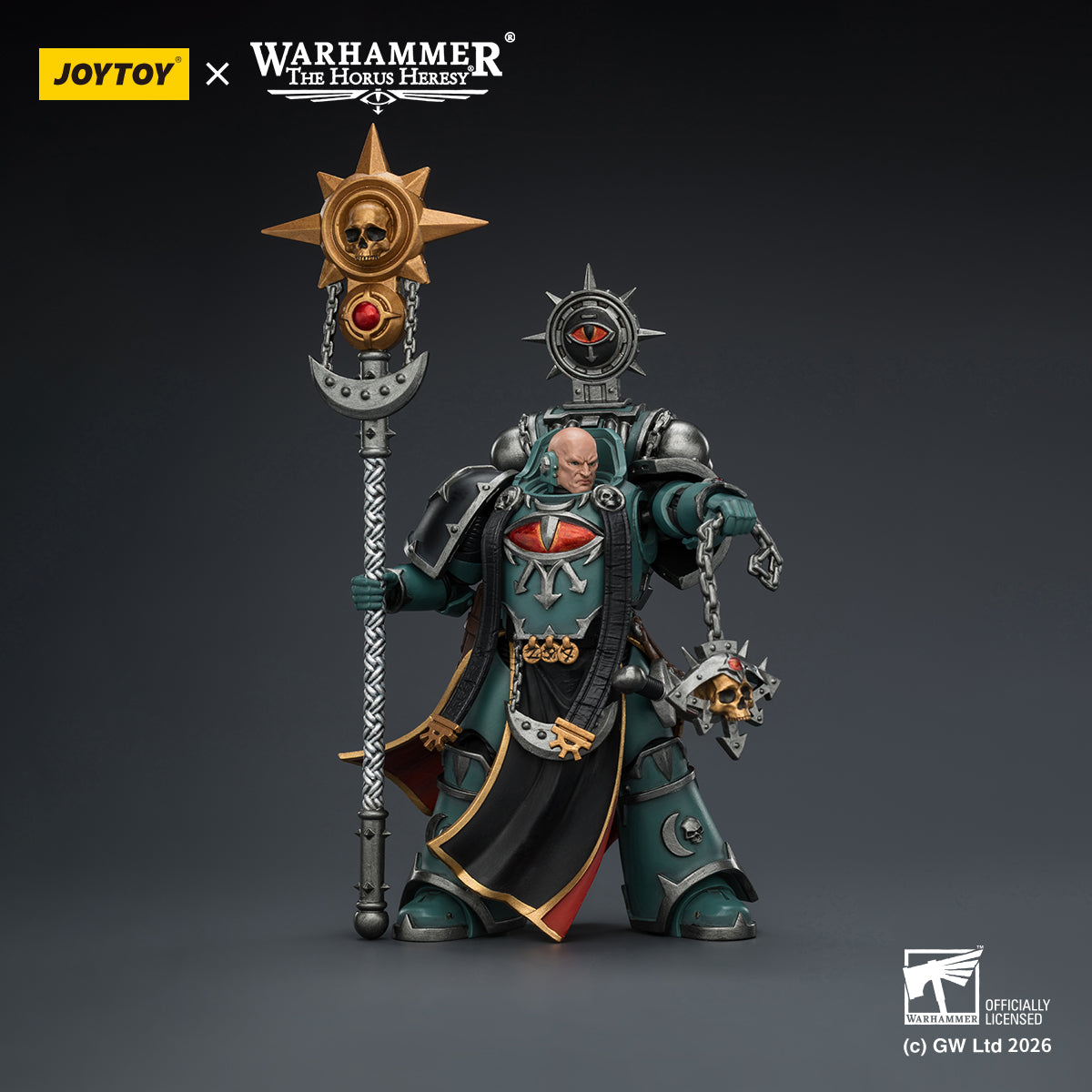 JOYTOY Warhammer Action Figure  Sons of Horus Dark Emissary Consul with Staff of Dark Authority  Collection Model Birthday Gifts