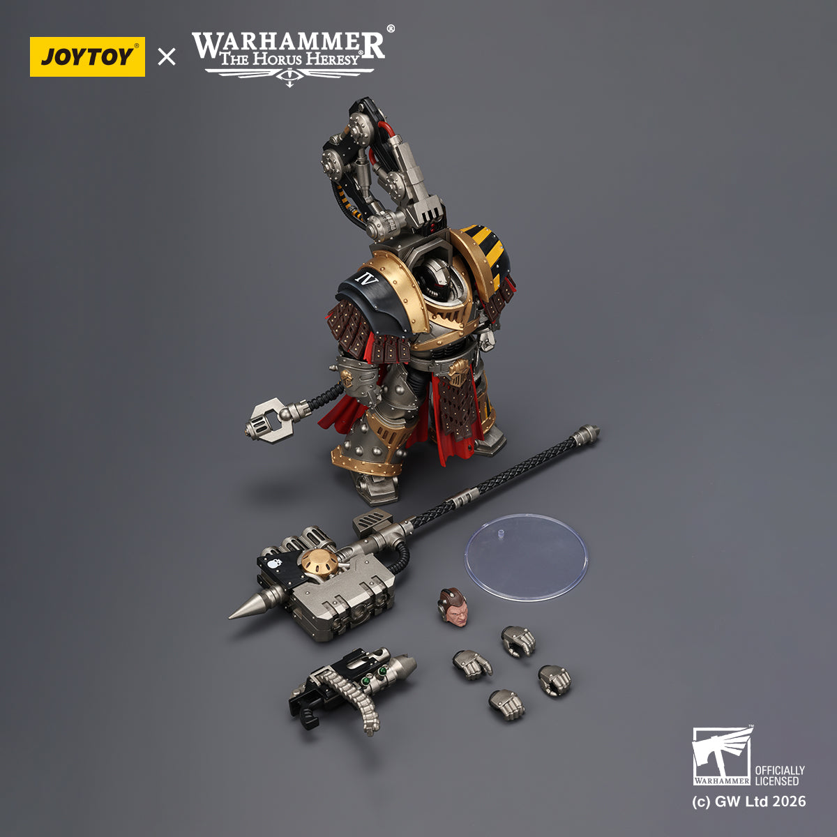 JOYTOY Warhammer Action Figure Iron Warriors Warsmithwith  Graviton Crusher Hammer Collection Model Birthday Gifts