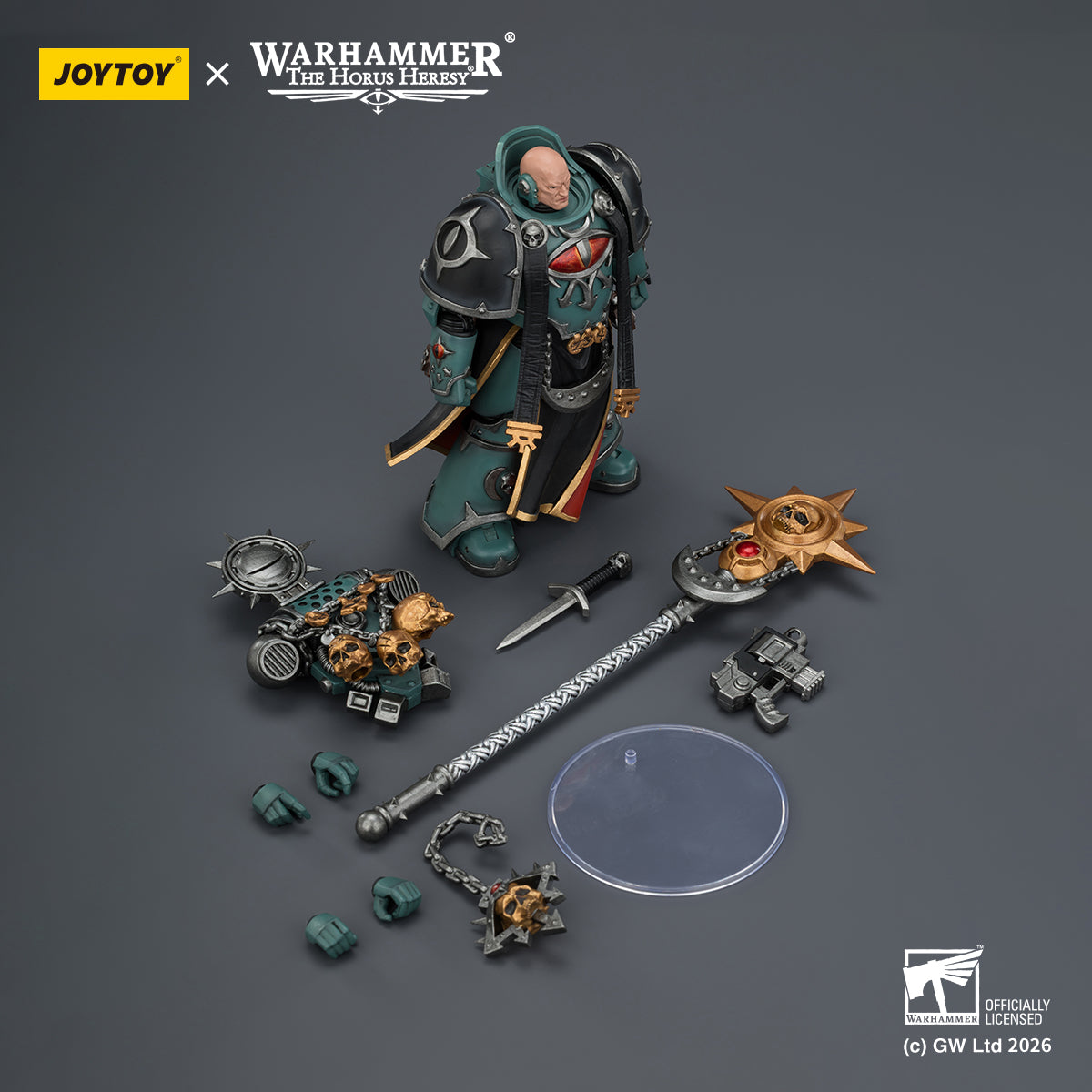 JOYTOY Warhammer Action Figure  Sons of Horus Dark Emissary Consul with Staff of Dark Authority  Collection Model Birthday Gifts