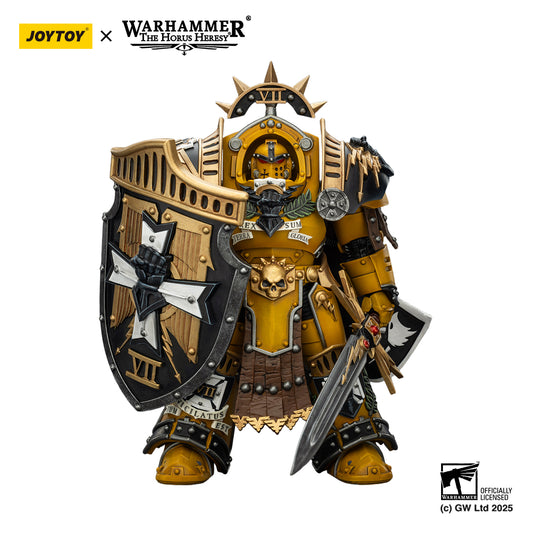 JOYTOY 1/18 Action Figure Imperial Fists Legion Praetor in Tartaros Terminator Armour with Power Sword and Vigil Storm Shield Collection Model Pre-Order