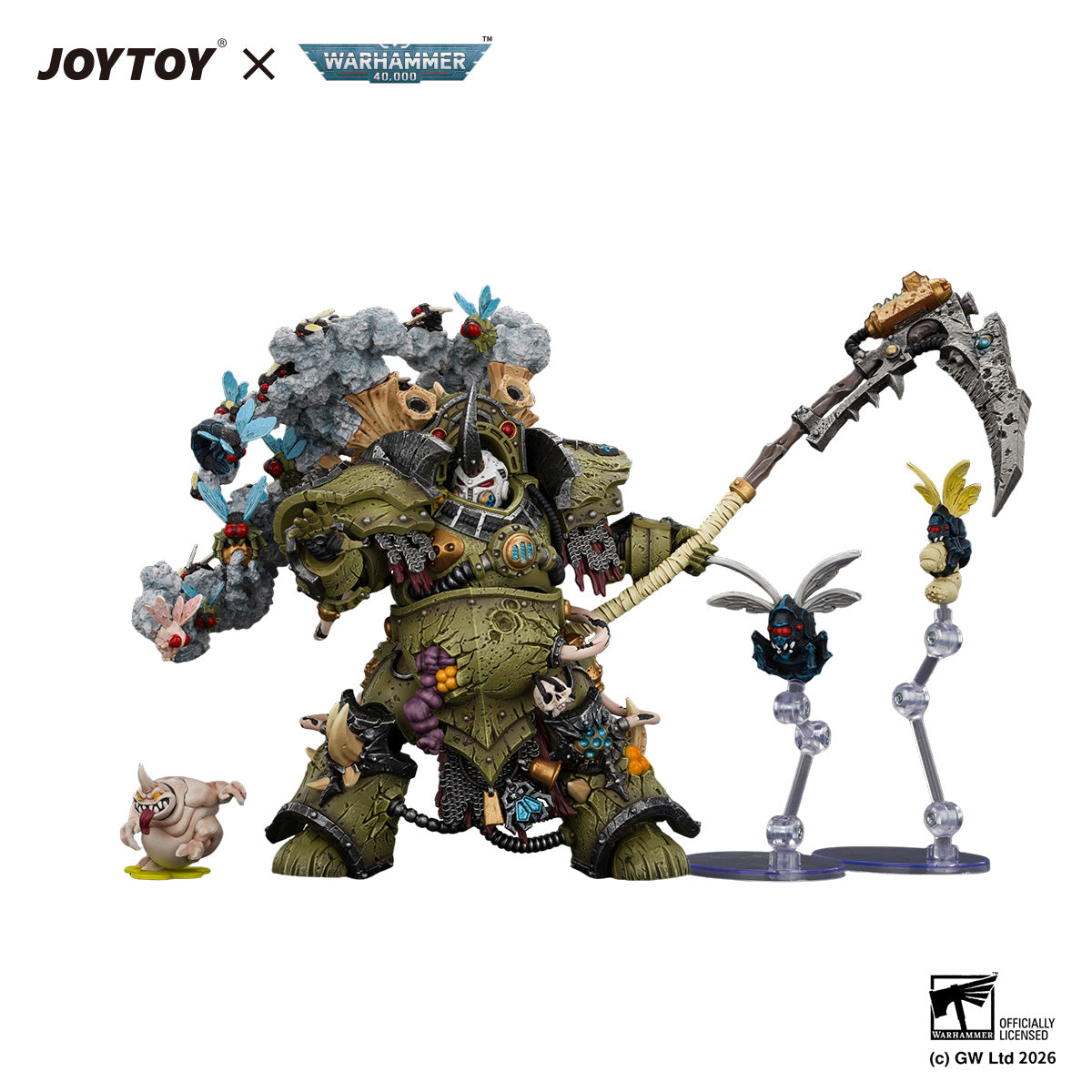 JOYTOY 1/18 Warhammer 40K Action Figure Death Guard Typhus Herald of the Plague God