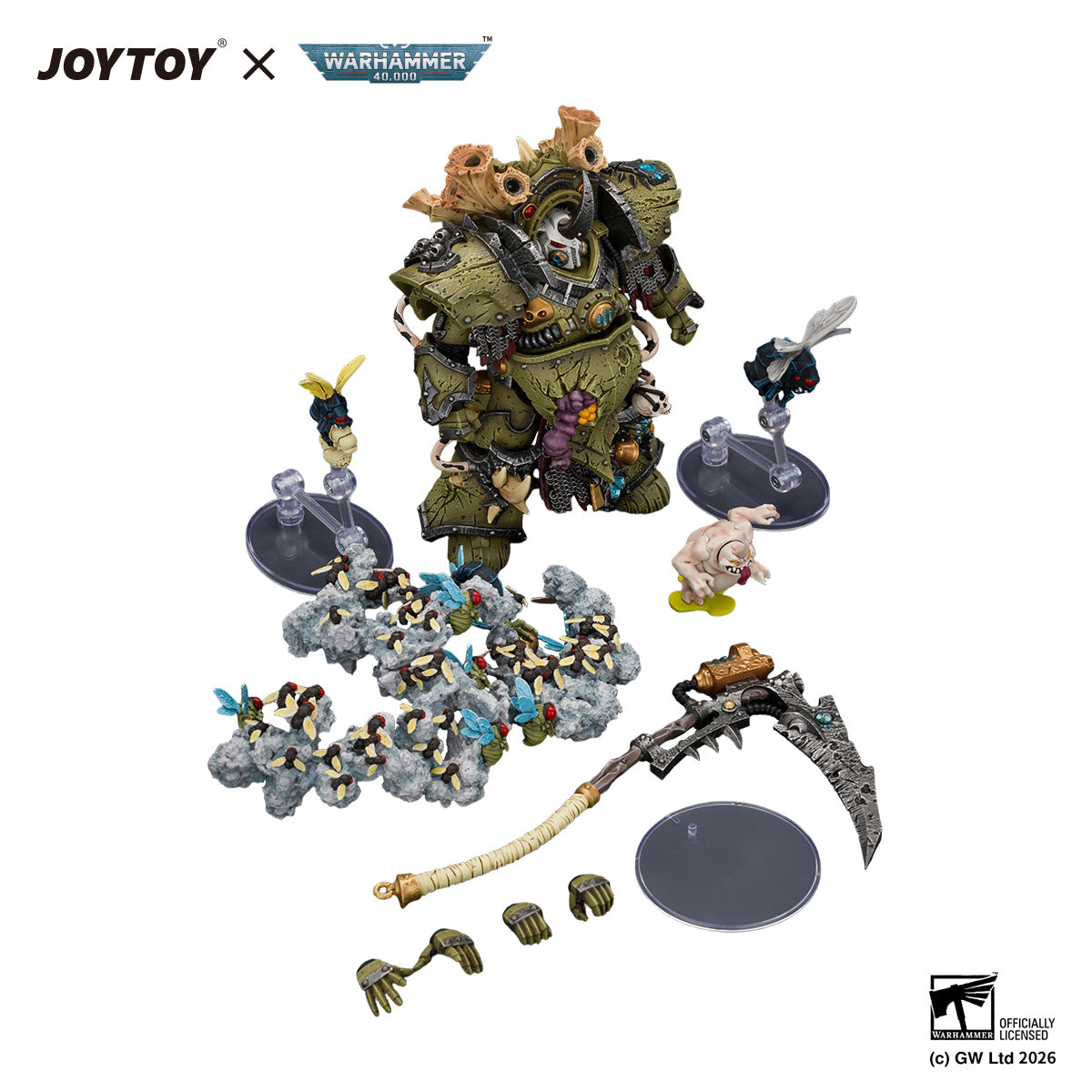 JOYTOY 1/18 Warhammer 40K Action Figure Death Guard Typhus Herald of the Plague God