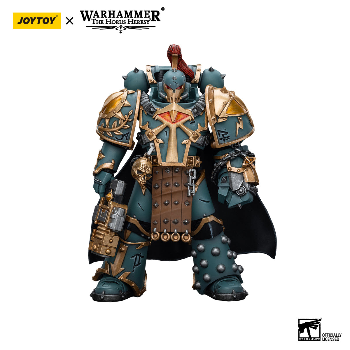 JOYTOY Action Figure 1/18 Sons Of Horus Tartaros Terminator Squad Terminator With Heavy Flamer And Chainfist Model Birthday Gifts 