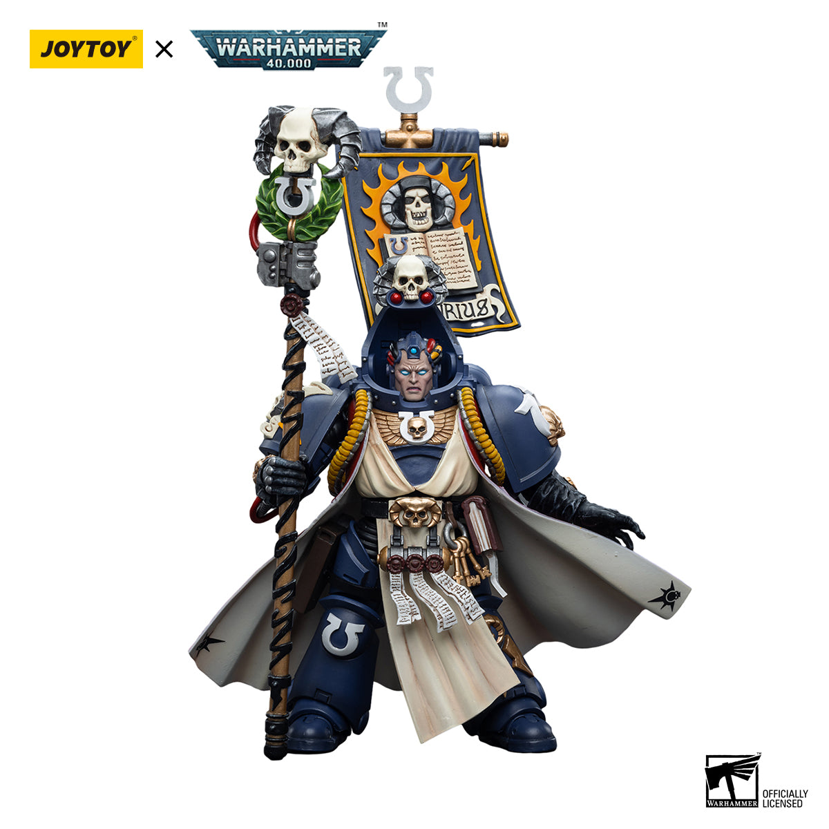 JOYTOY Action Figure 1/18 Ultramarines Chief Librarian Tigurius Model Birthday Gifts 
