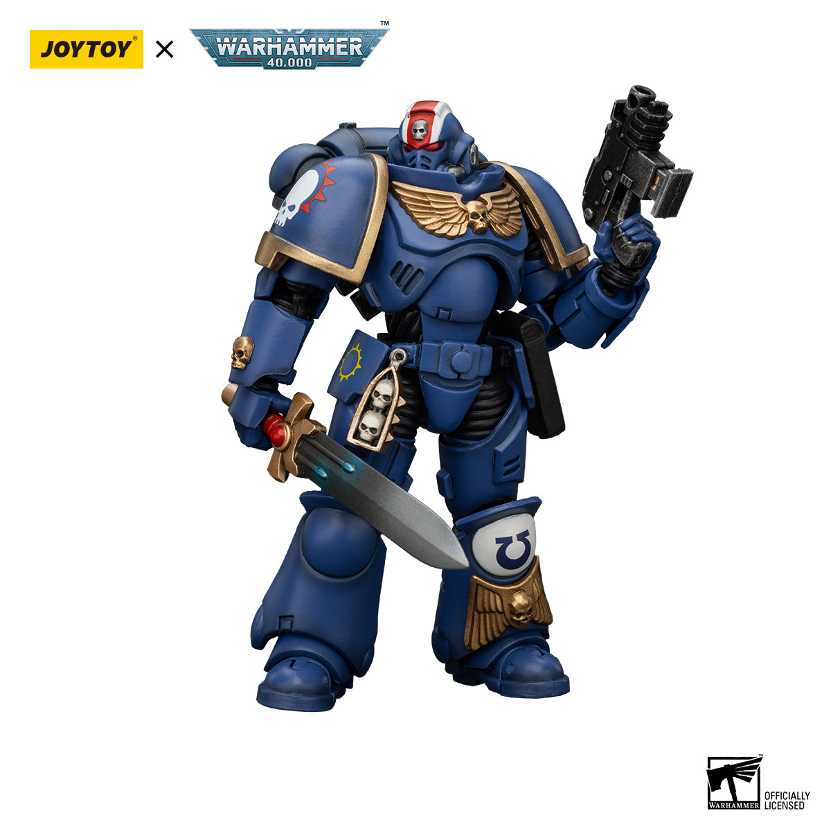 [IN STOCK]JOYTOY Warhammer 40K Action Figure 1/18 Ultramarines Heroes of the Chapter Primaris Lieutenant Erastus
