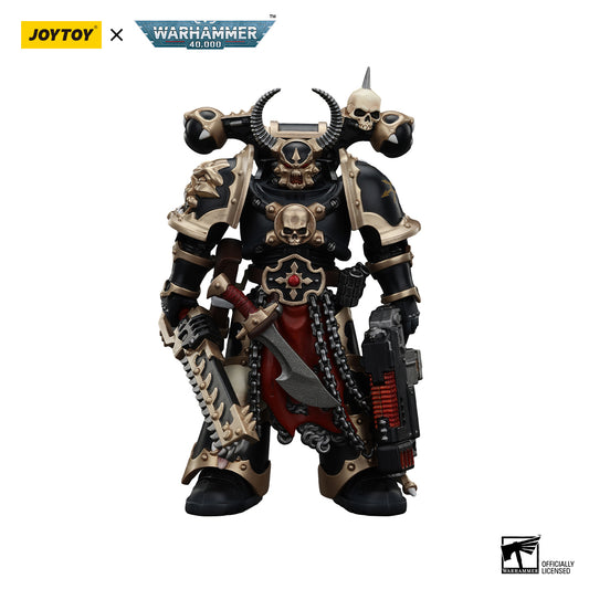 JOYTOY 1/18 Warhammer 40,000  Action Figure Chaos Space Marines Black Legion Chosen with Combi-melta and chainsword Collection Model Pre-Order
