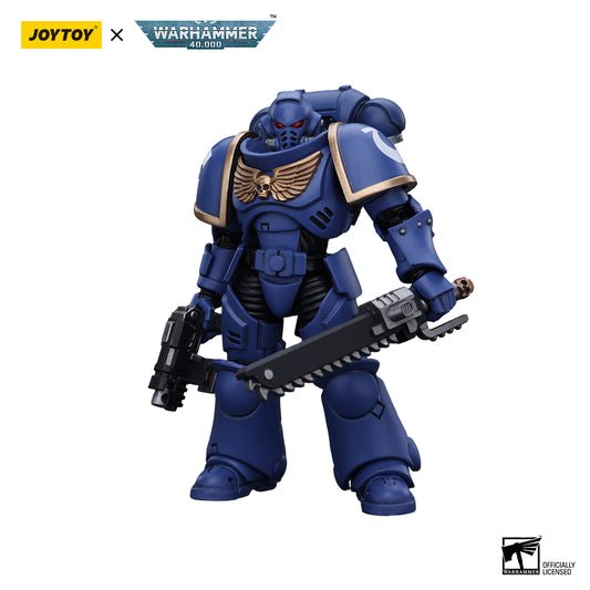 JOYTOY Action Figure 1/18 Space Marines Ultramarines Outriders Brother Catonus Model Birthday Gifts 