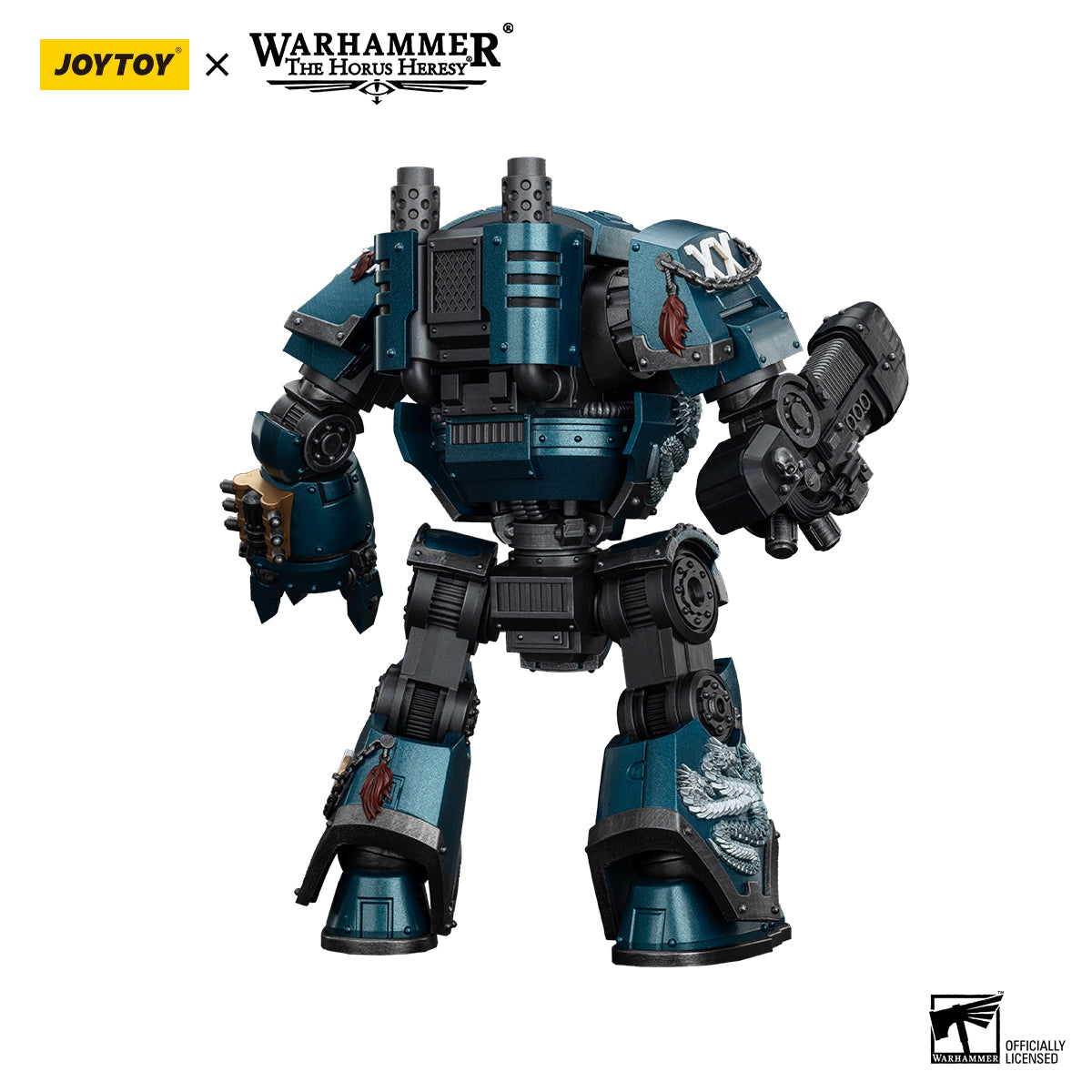 JOYTOY Action Figure 1/18 Warhammer The Horus Heresy Alpha Legion Contemptor Dreadnought with Gravis Plasma Cannon 