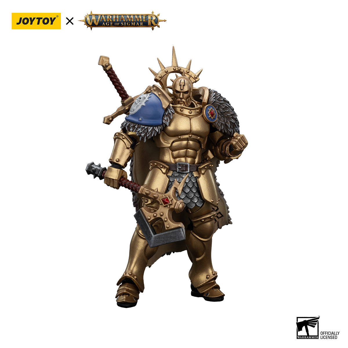 JOYTOY Action Figure 1/18 Warhammer AGE OF SIGMAR -Stormcast Eternals The Blacktalons Hendrick, The Silver Wolf Model Birthday Gifts 