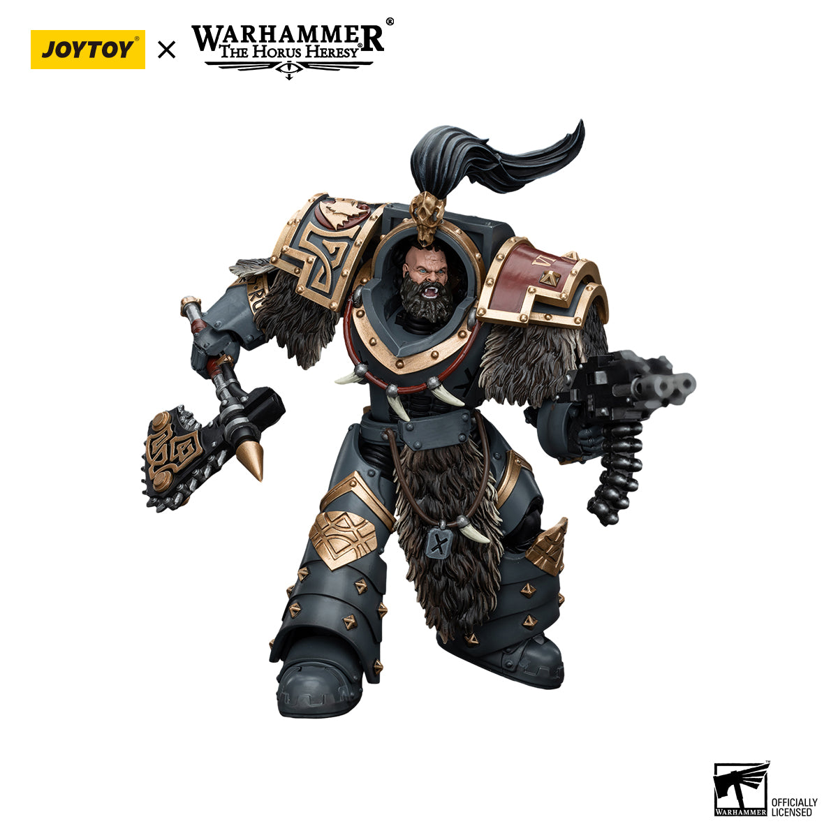 JOYTOY Action Figure 1/18 Space Wolves Varagyr Wolf Guard Squad Varagyr Thegn Model Birthday Gifts 