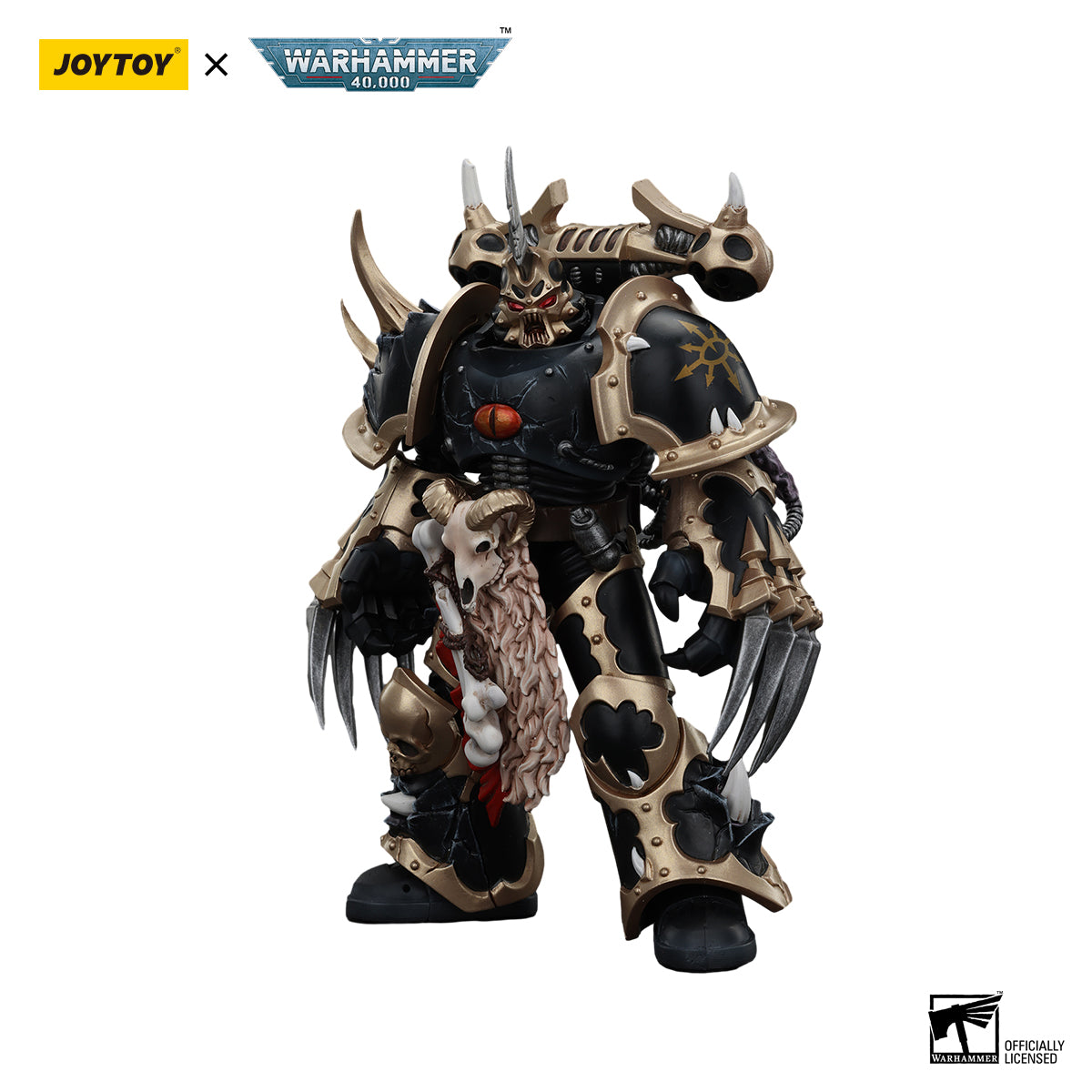 JOYTOY Action Figure 1/18 Warhammer 40k Black Legion Chosen with Lightning Claws Model Birthday Gifts 
