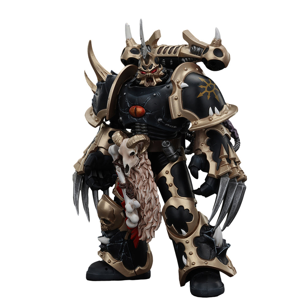 JOYTOY-Warhammer The Horus Heresy 1:18 Action Figure Chaos Space Marines Black Legion Chosen with Lightning Claws-Collection Model Birthday Gifts