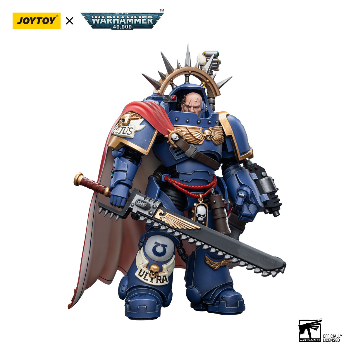 [IN STOCK]JOYTOY Warhammer 40K Action Figure 1/18 Ultramarines Captain in Gravis Armor JT7745 
