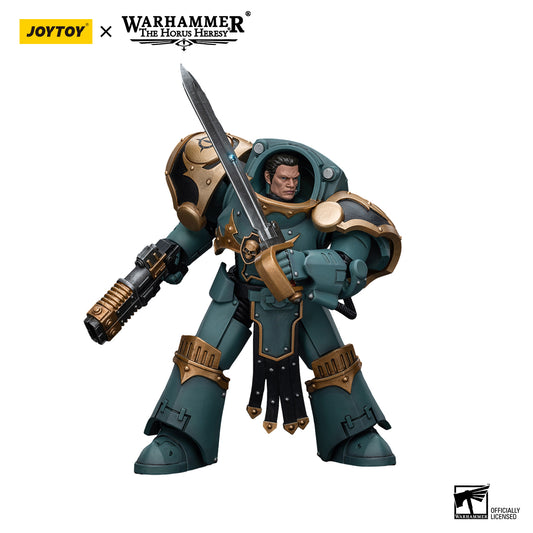 JOYTOY Action Figure 1/18 Sons Of Horus Tartaros Terminator Squad Sergeant With Volkite Charger And Power Sword Model Birthday Gifts