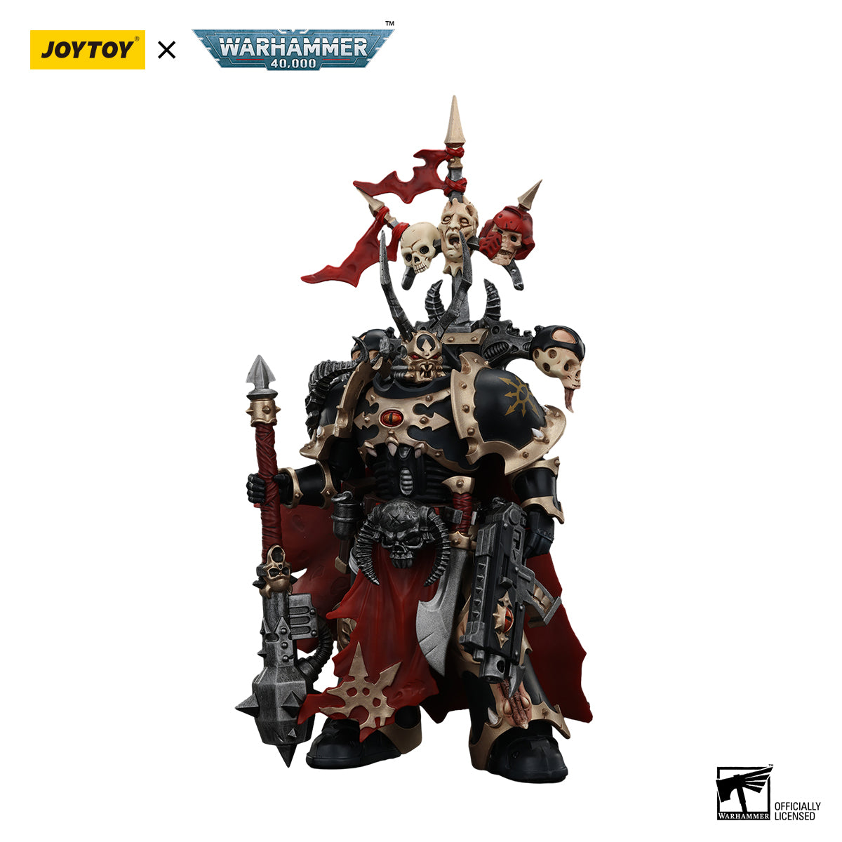 JOYTOY Action Figure 1/18 Warhammer 40k Chosen Champion with Bolter and Power Maul Model Birthday Gifts 