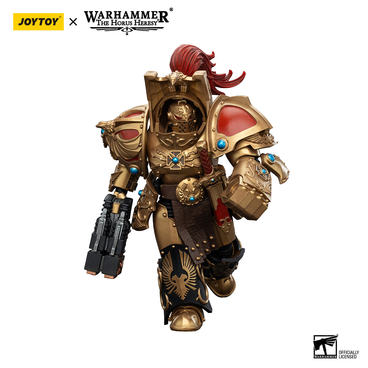 JOYTOY  Warhammer "The Horus Heresy" Action Figure 1/18  Legio Custodes Aquilon Terminator Squad Aquilon with twin-linked Adrathic Destructor Assault Anime Military Model Toys  JT00751