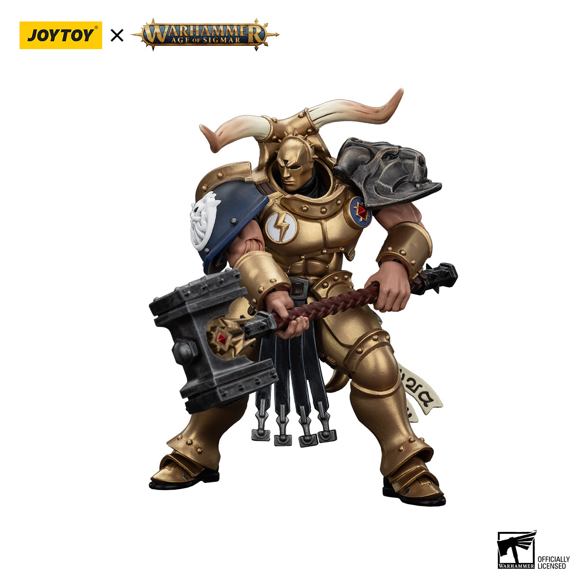 JOYTOY Action Figure 1/18 Warhammer AGE OF SIGMAR -Stormcast Eternals The Blacktalons Rostus Oxenhammer Model Birthday Gifts 