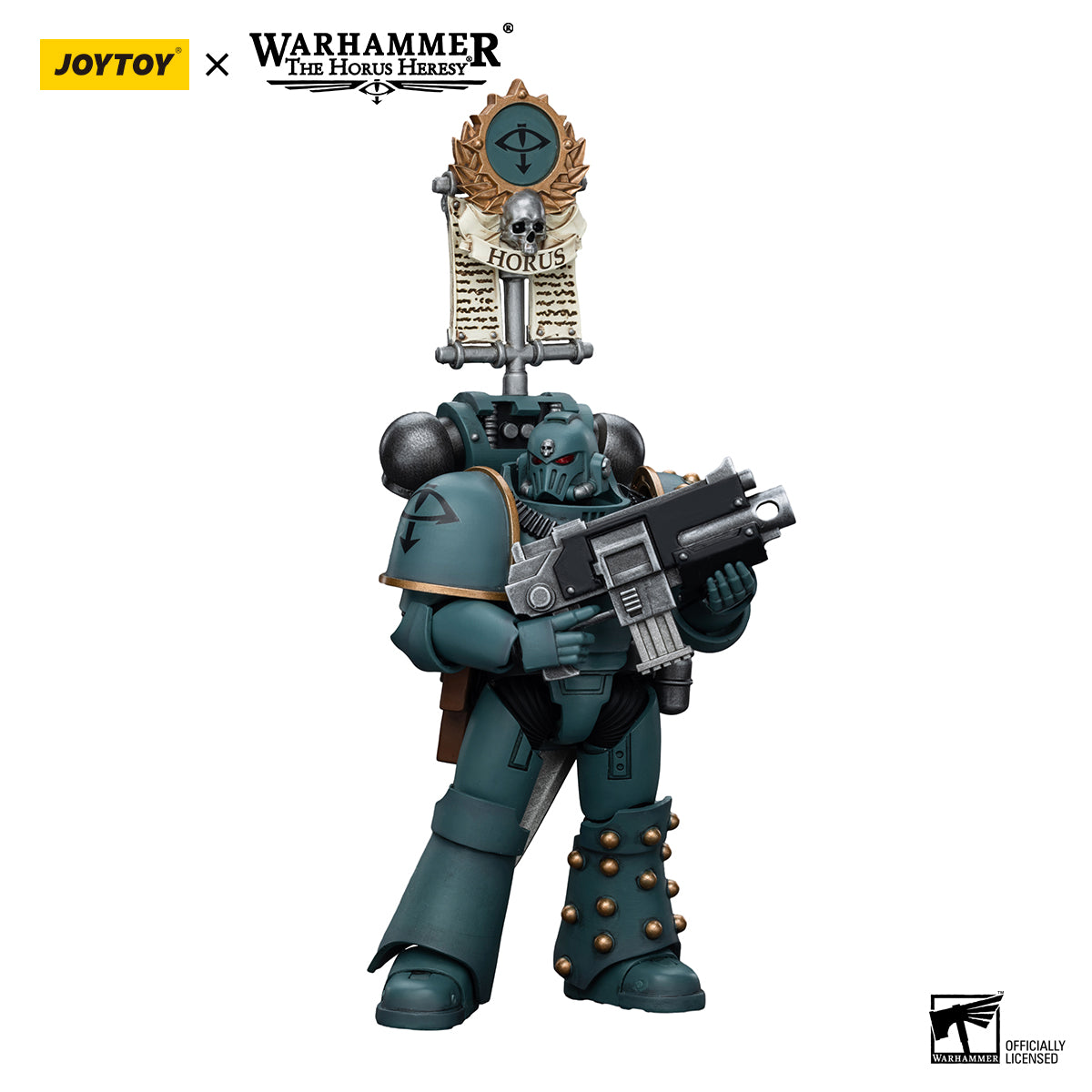 JOYTOY Action Figure 1/18 Sons of Horus MKIV Tactical Squad Legionary with Legion Vexilla Model Birthday Gifts 