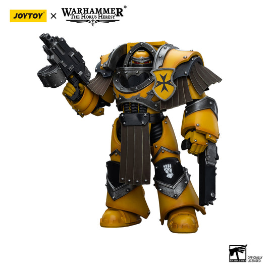 JOYTOY Action Figure 1/18 Imperial Fists Legion Cataphractii Terminator Squad Legion Cataphractii with Chainfist Model Birthday Gifts