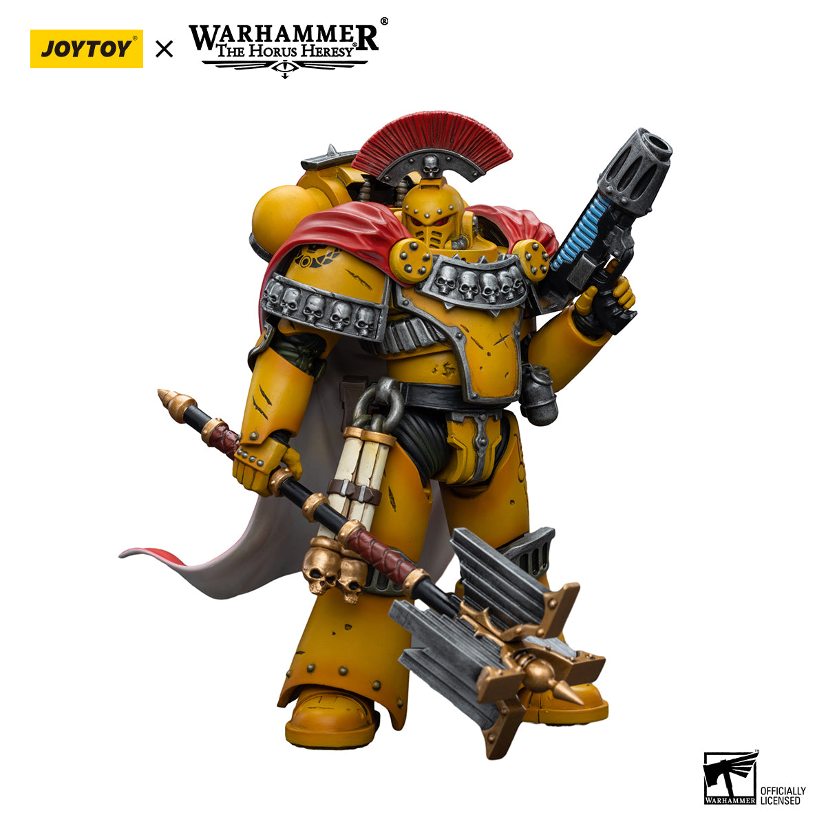[IN STOCK] JOYTOY Warhammer 40k Action Figure 1/18 Imperial Fists Legion Chaplain Consul JT9039