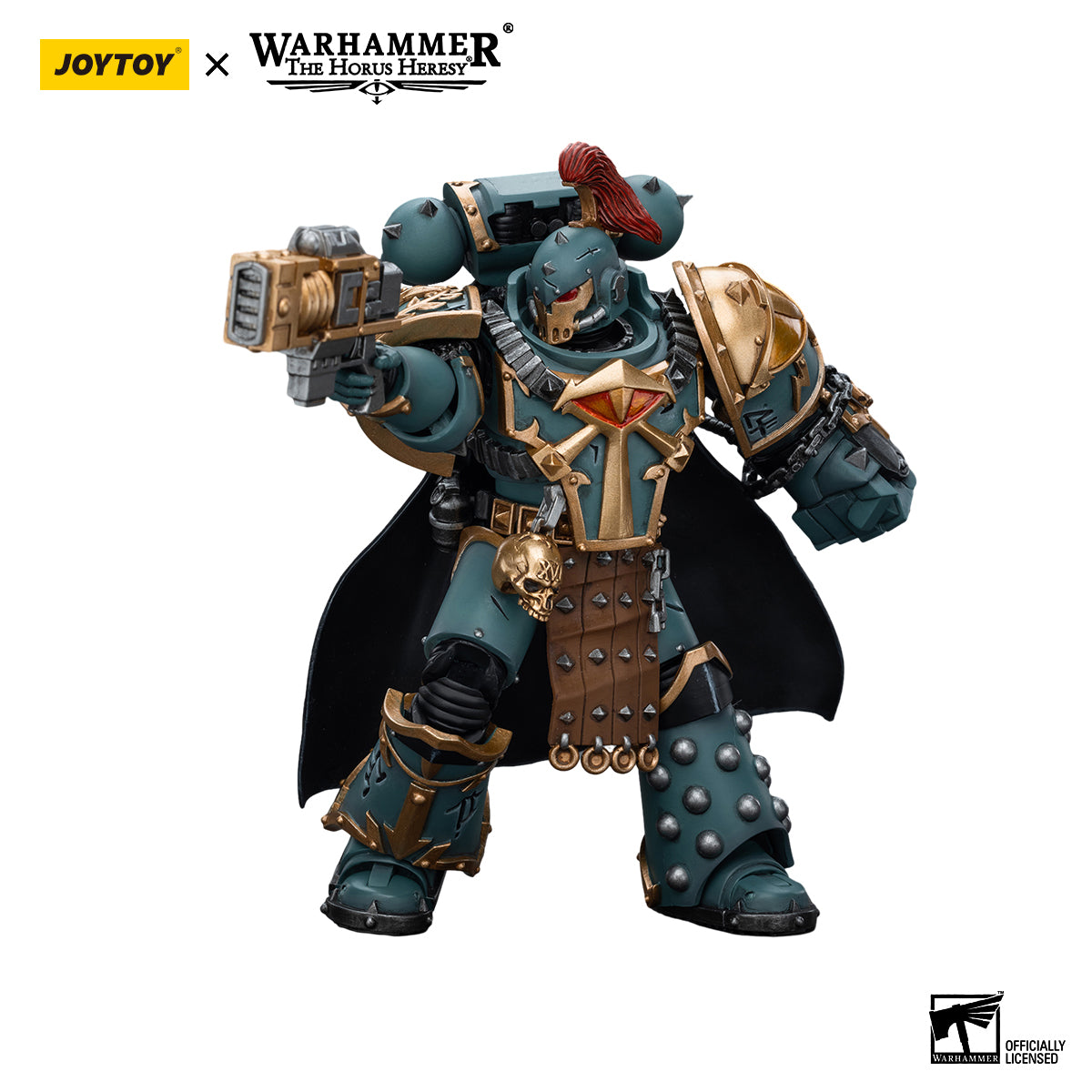 JOYTOY Action Figure 1/18 Sons Of Horus Tartaros Terminator Squad Terminator With Heavy Flamer And Chainfist Model Birthday Gifts 
