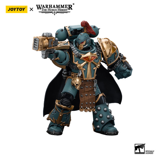 JOYTOY Action Figure 1/18 Sons Of Horus Tartaros Terminator Squad Terminator With Heavy Flamer And Chainfist Model Birthday Gifts