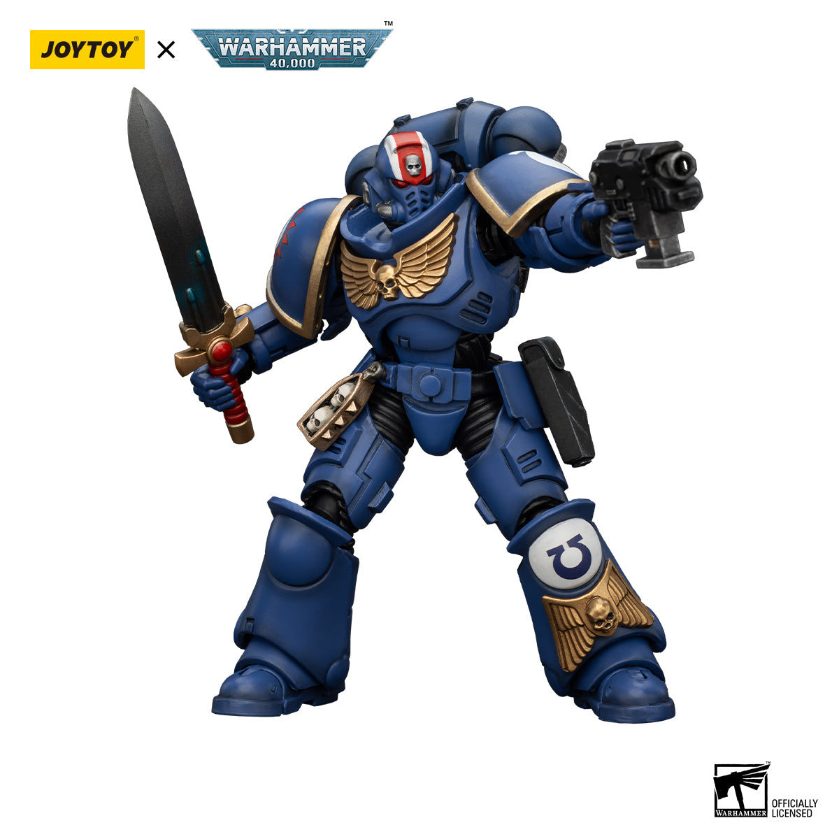 [IN STOCK]JOYTOY Warhammer 40K Action Figure 1/18 Ultramarines Heroes of the Chapter Primaris Lieutenant Erastus