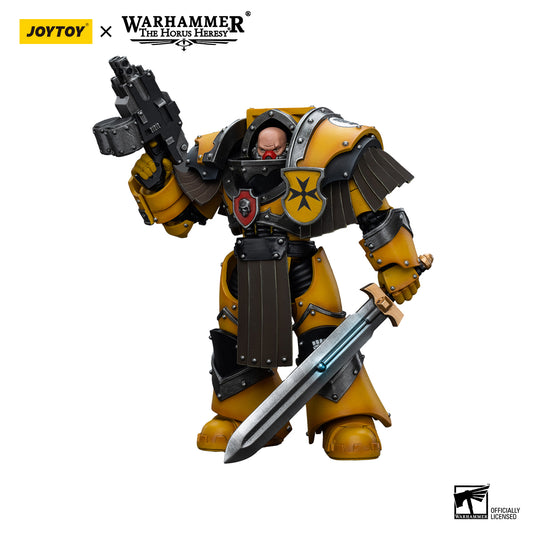 JOYTOY Action Figure 1/18 Imperial Fists Legion Cataphractii Terminator Squad Legion Cataphractii Sergeant with Power Sword Model Birthday Gifts