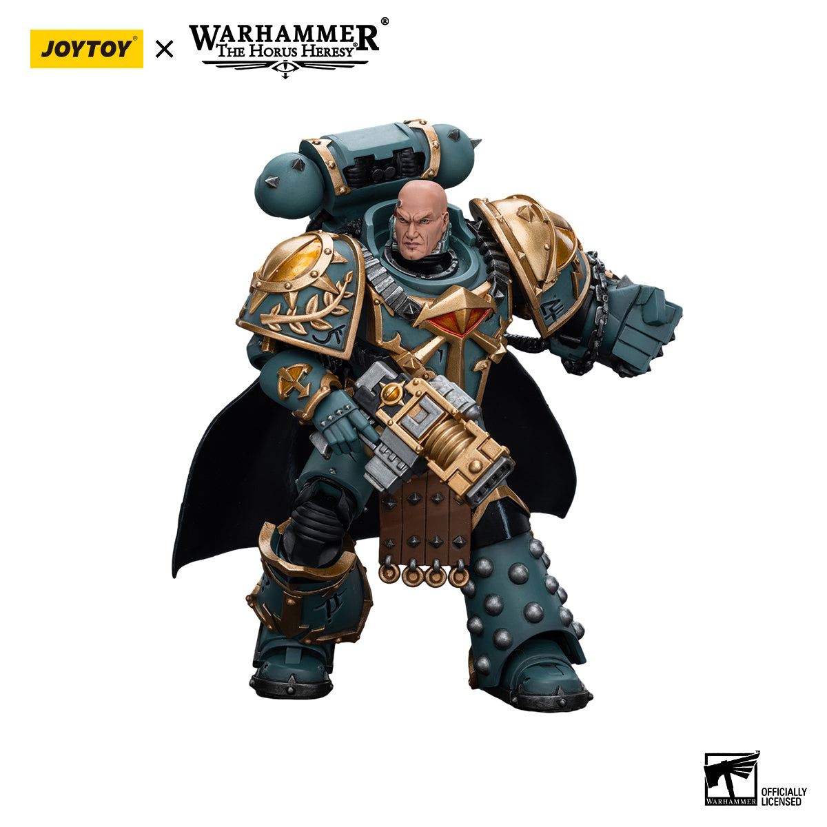 JOYTOY Action Figure 1/18 Sons Of Horus Tartaros Terminator Squad Terminator With Heavy Flamer And Chainfist Model Birthday Gifts 