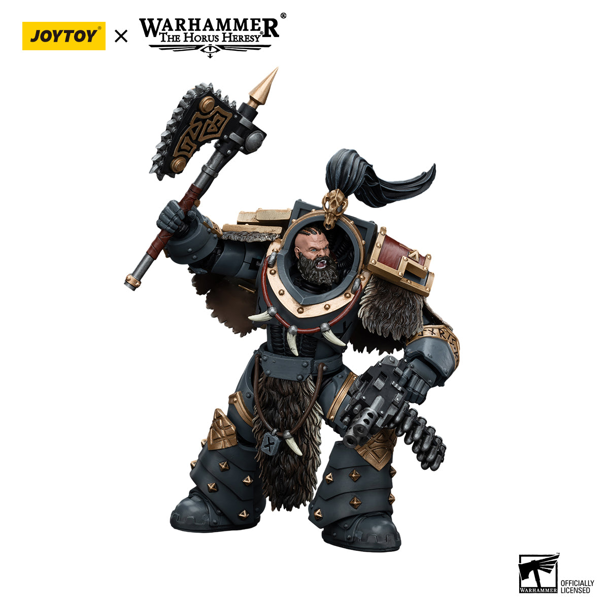JOYTOY Action Figure 1/18 Space Wolves Varagyr Wolf Guard Squad Varagyr Thegn Model Birthday Gifts 