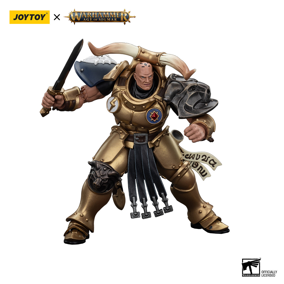 JOYTOY Action Figure 1/18 Warhammer AGE OF SIGMAR -Stormcast Eternals The Blacktalons Rostus Oxenhammer Model Birthday Gifts 