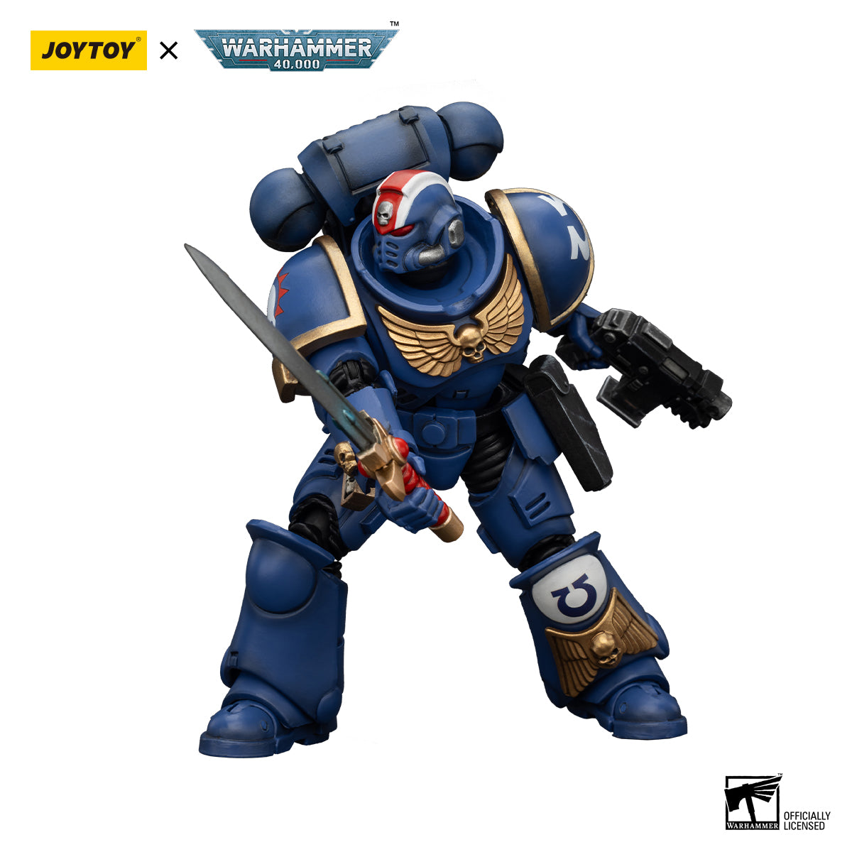 [IN STOCK]JOYTOY Warhammer 40K Action Figure 1/18 Ultramarines Heroes of the Chapter Primaris Lieutenant Erastus