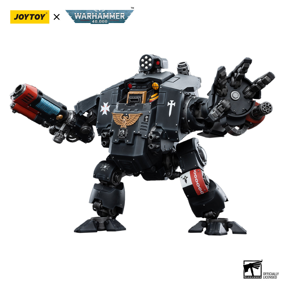 [IN STOCK]JOYTOY Warhammer 40K Action Figure 1/18 Black Templars Redemptor Dreadnought