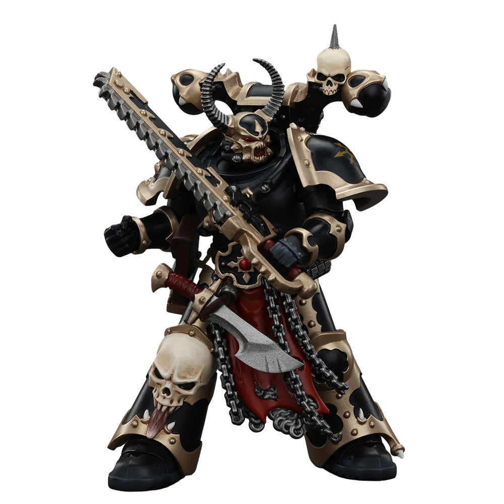 JOYTOY-Warhammer The Horus Heresy-1:18-Action Figure-Chaos Space Marines Black Legion Chosen with Combi-melta and chainsword-Collection Model Birthday Gifts
