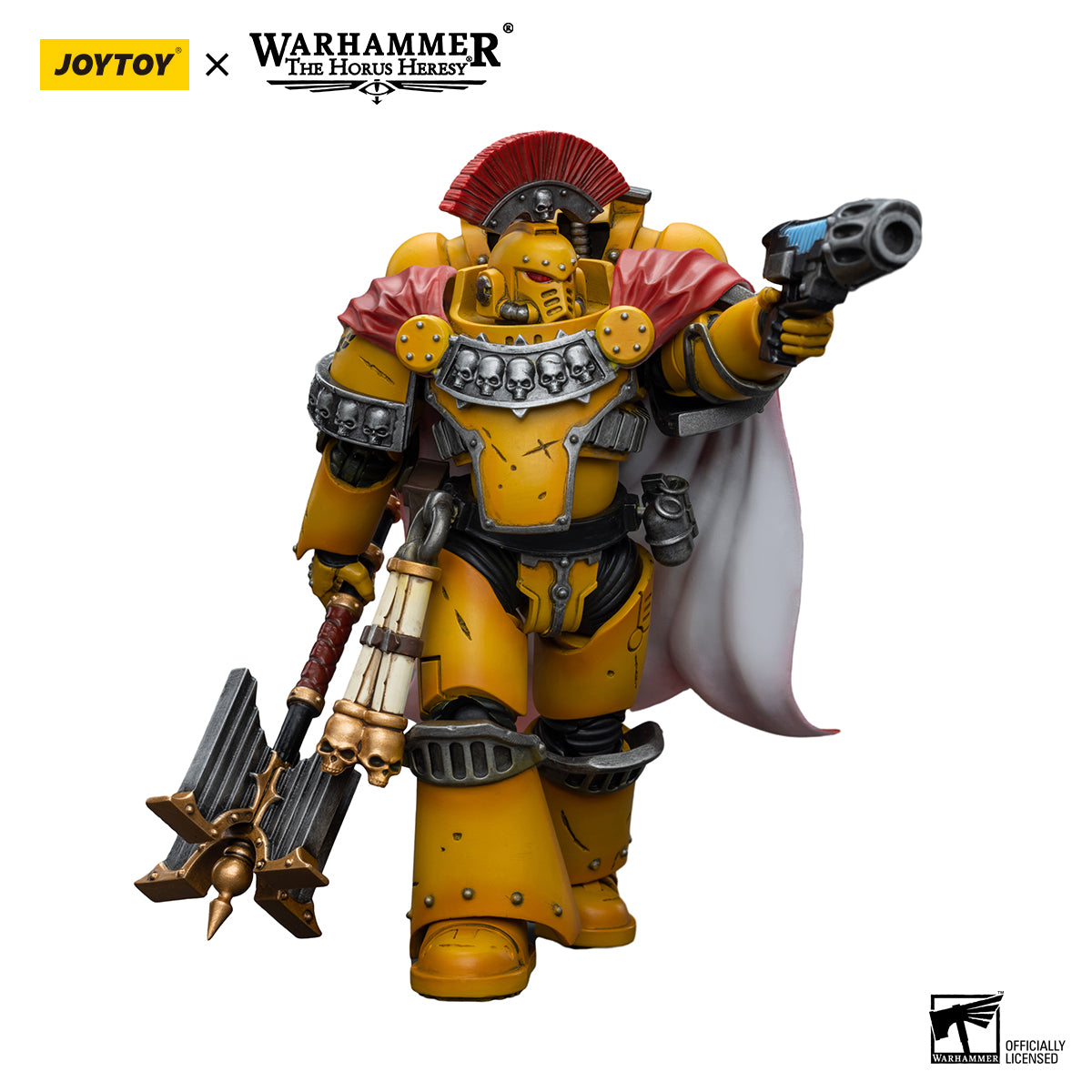 [IN STOCK] JOYTOY Warhammer 40k Action Figure 1/18 Imperial Fists Legion Chaplain Consul JT9039