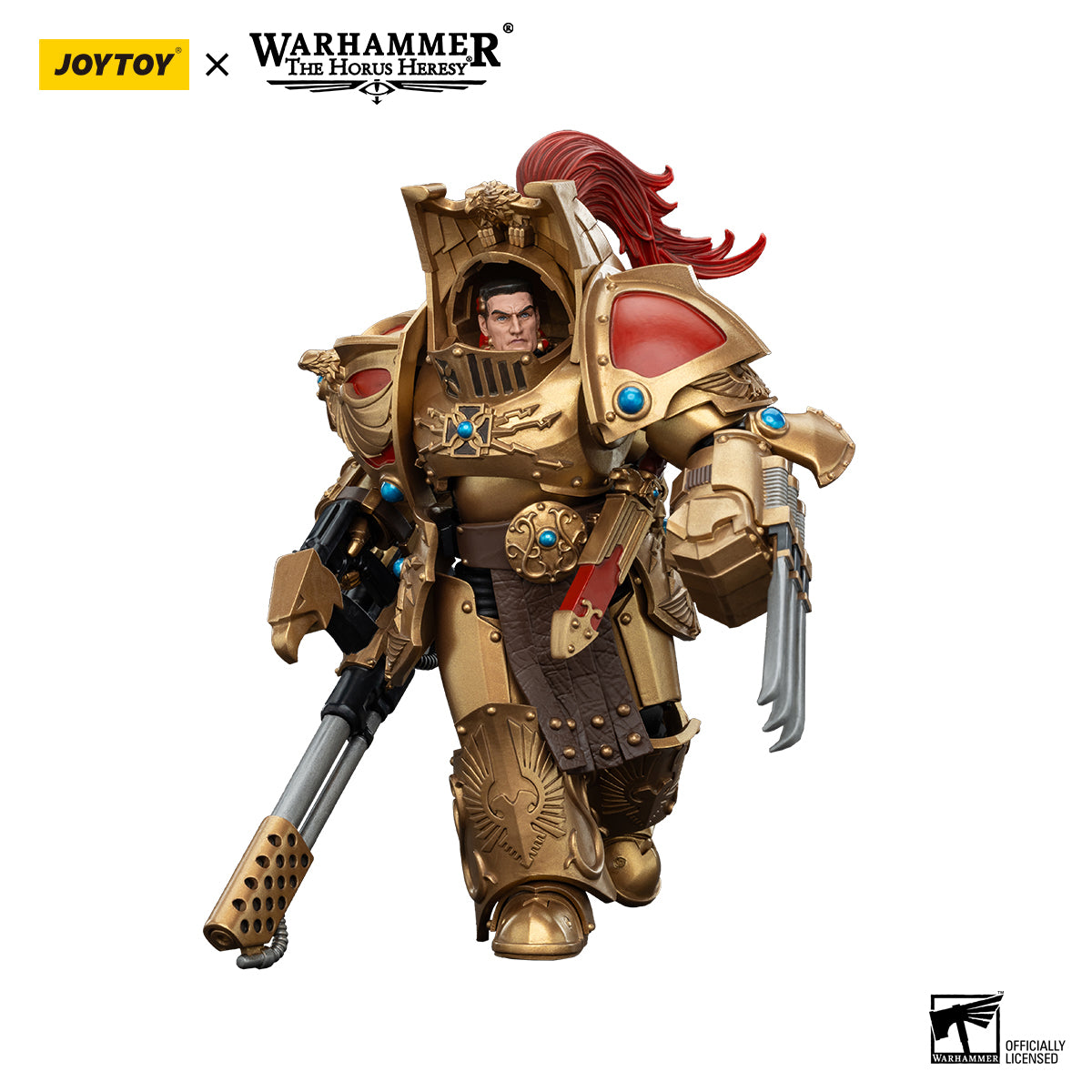 JOYTOY Warhammer "The Horus Heresy" Action Figure 1/18 Legio Custodes Aquilon Terminator Squad Aquilon with Infernus Firepike Assault Anime Military Model Toys  JT00768