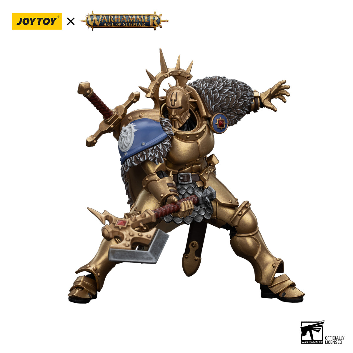 JOYTOY Action Figure 1/18 Warhammer AGE OF SIGMAR -Stormcast Eternals The Blacktalons Hendrick, The Silver Wolf Model Birthday Gifts 