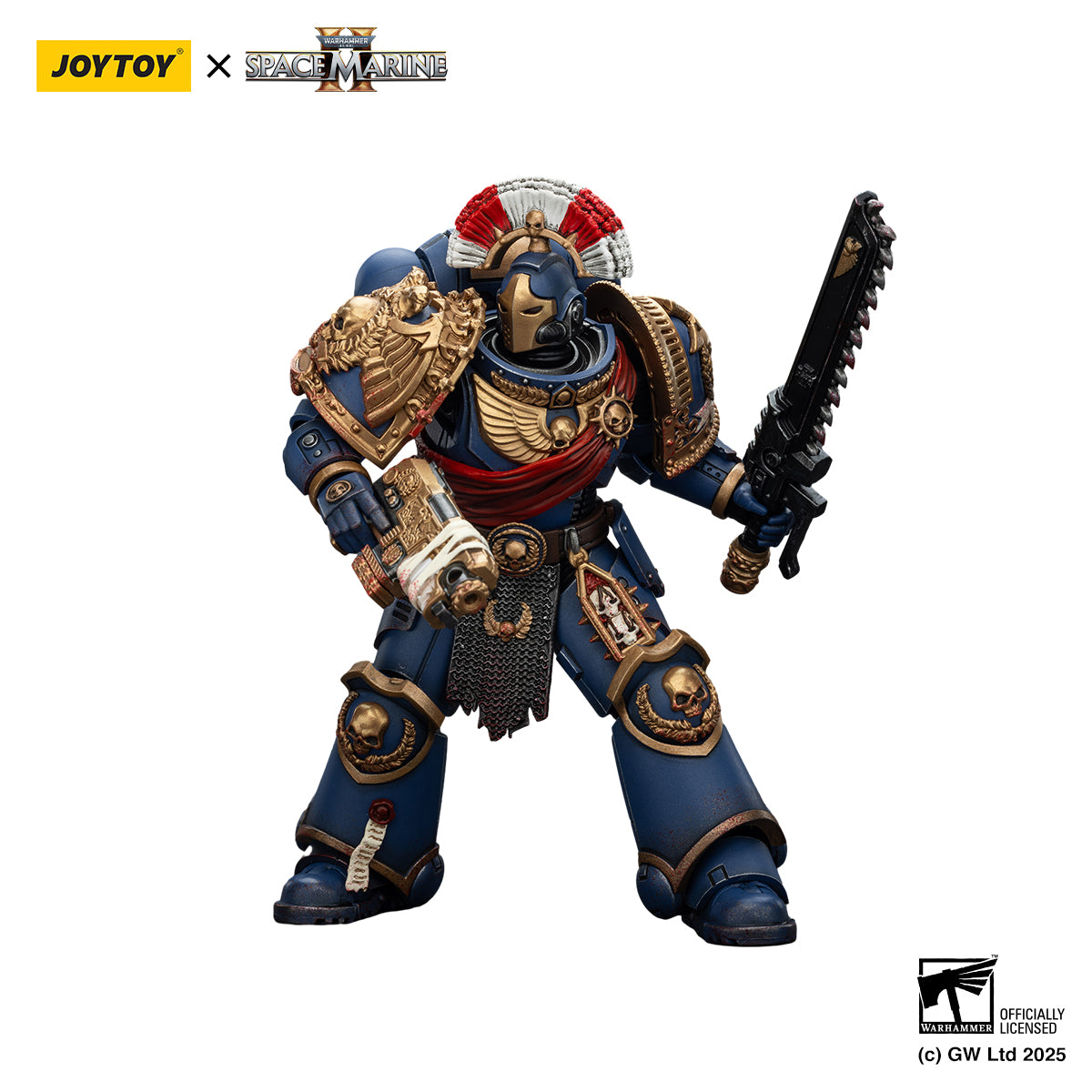 [IN STOCK]JOYTOY Warhammer 40K Action Figure 1/18 Ultramarines Relic Secundus Armour with bolt rifle, chainsword and bolt pistol