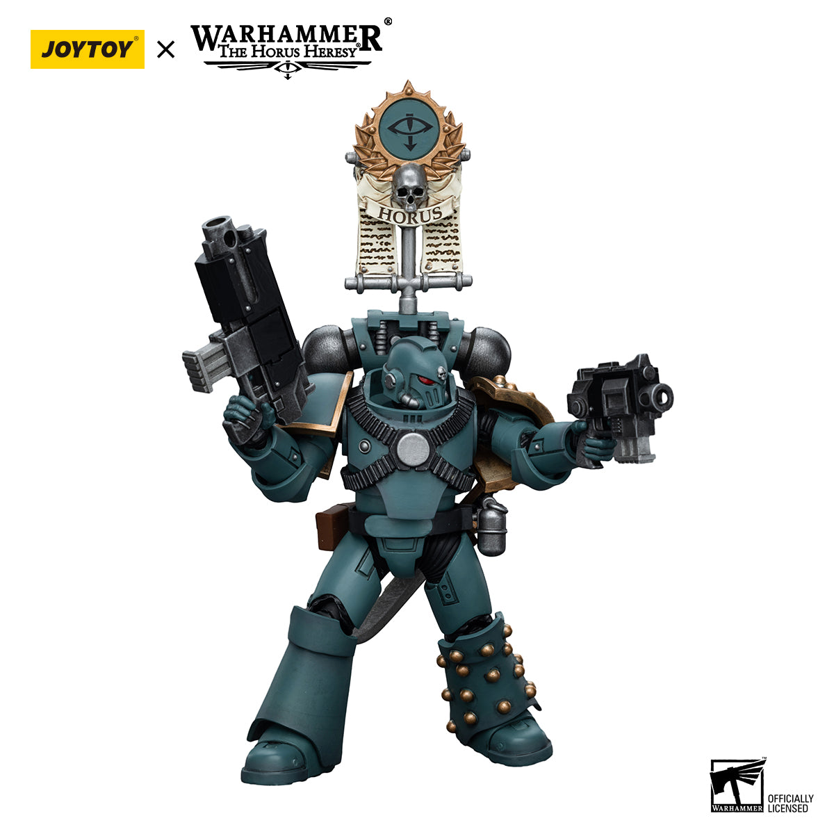 JOYTOY Action Figure 1/18 Sons of Horus MKIV Tactical Squad Legionary with Legion Vexilla Model Birthday Gifts 