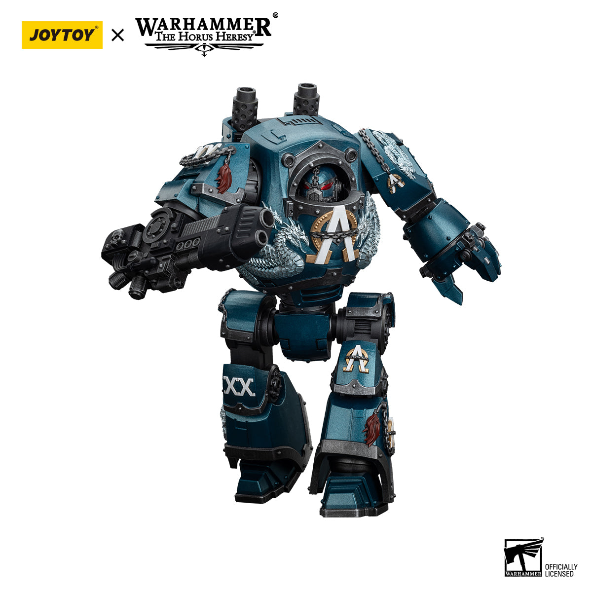 JOYTOY Action Figure 1/18 Warhammer The Horus Heresy Alpha Legion Contemptor Dreadnought with Gravis Plasma Cannon 