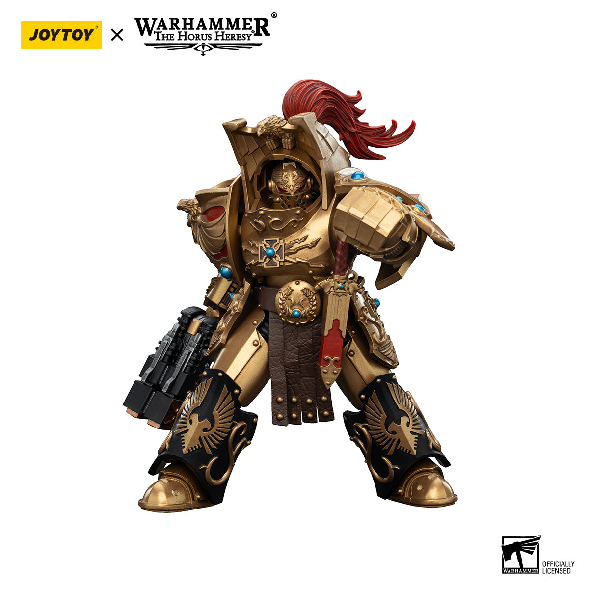 JOYTOY  Warhammer "The Horus Heresy" Action Figure 1/18  Legio Custodes Aquilon Terminator Squad Aquilon with twin-linked Adrathic Destructor Assault Anime Military Model Toys  JT00751