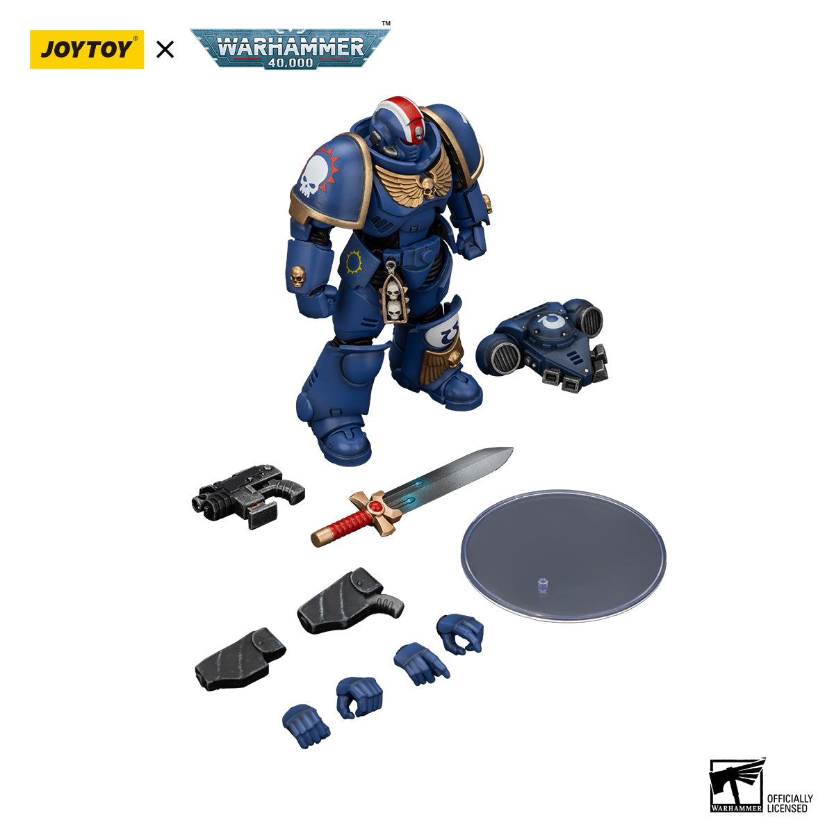 [IN STOCK]JOYTOY Warhammer 40K Action Figure 1/18 Ultramarines Heroes of the Chapter Primaris Lieutenant Erastus