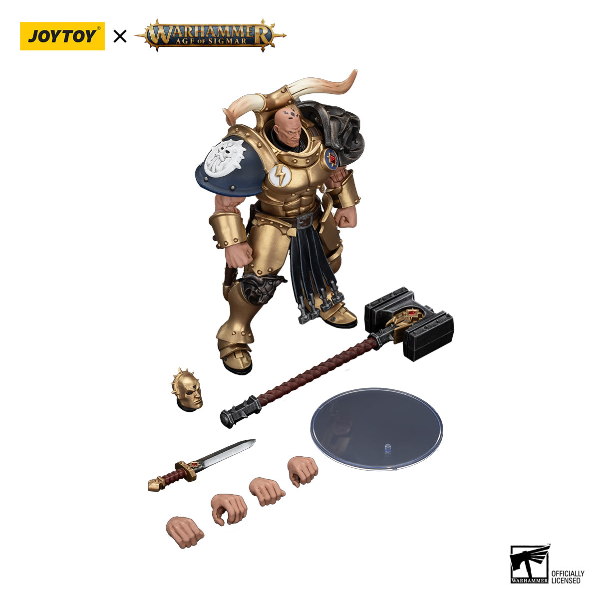 JOYTOY Action Figure 1/18 Warhammer AGE OF SIGMAR -Stormcast Eternals The Blacktalons Rostus Oxenhammer Model Birthday Gifts 