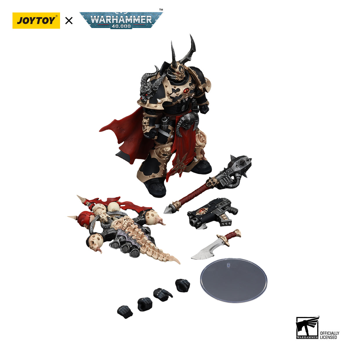 JOYTOY Action Figure 1/18 Warhammer 40k Chosen Champion with Bolter and Power Maul Model Birthday Gifts 