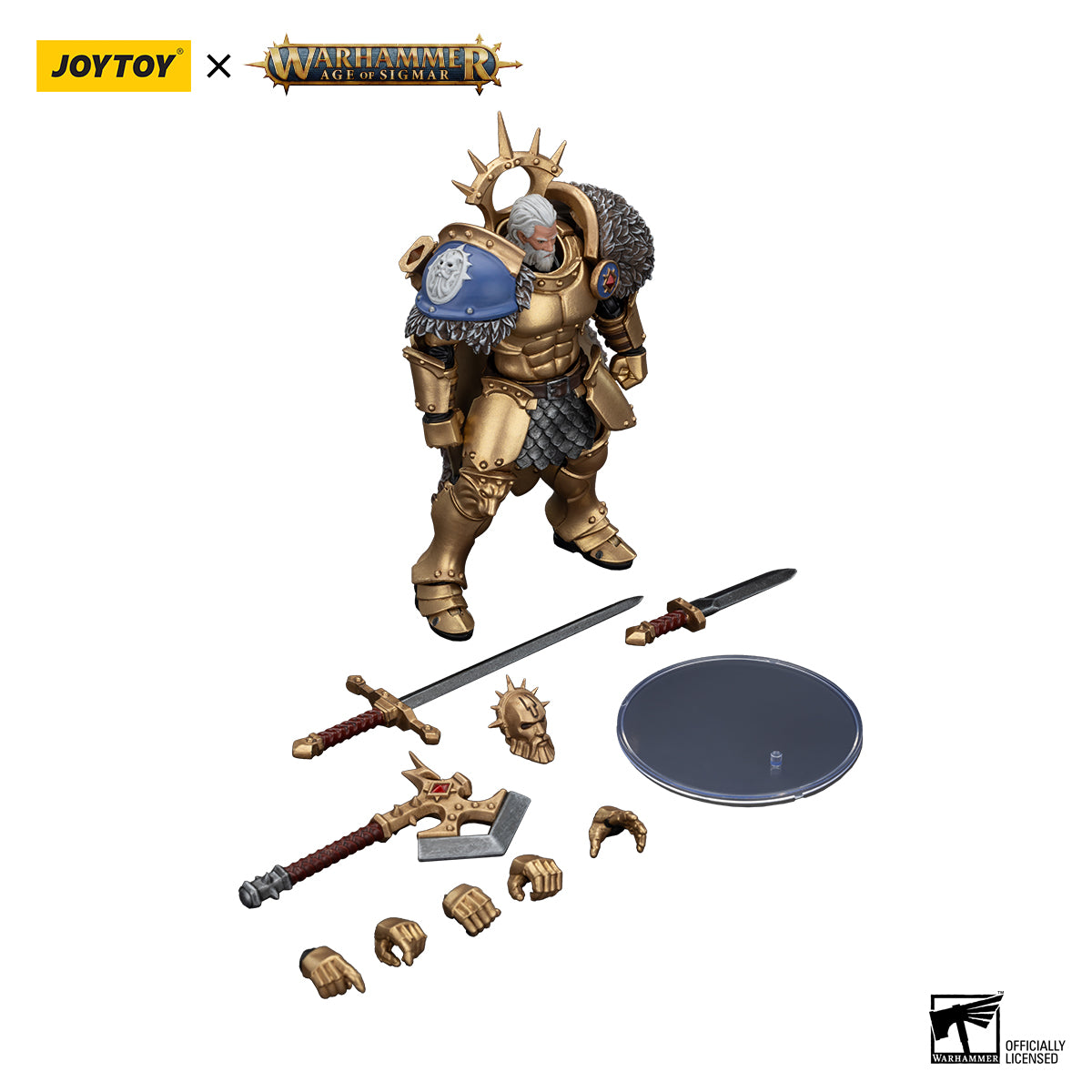 JOYTOY Action Figure 1/18 Warhammer AGE OF SIGMAR -Stormcast Eternals The Blacktalons Hendrick, The Silver Wolf Model Birthday Gifts 