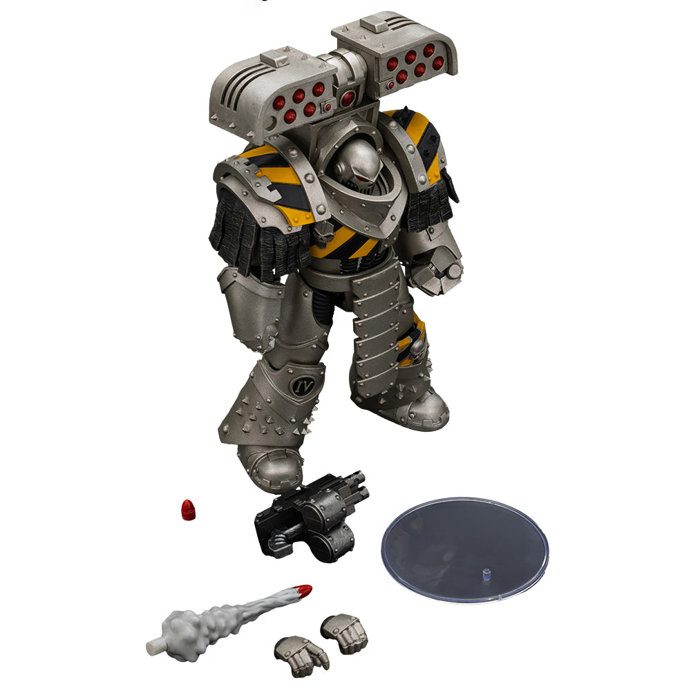 JOYTOY Warhammer 40,000 The Horus Heresy 1/18 Action Figure-Iron Warriors Tyrant Siege Terminator with Rocket Launcher Collection Model Birthday Gift
