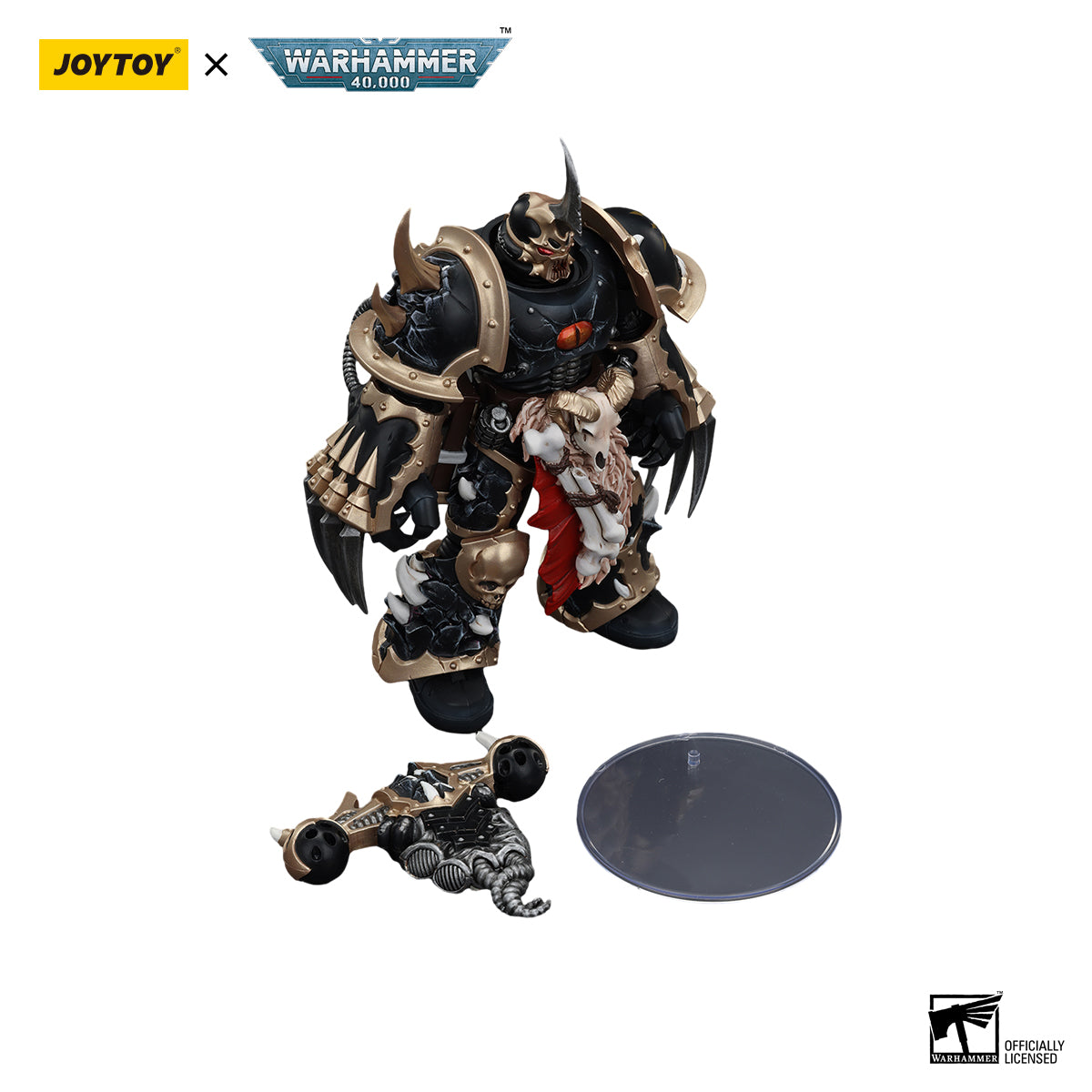 JOYTOY Action Figure 1/18 Warhammer 40k Black Legion Chosen with Lightning Claws Model Birthday Gifts 